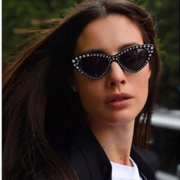 NEW MOSCHINO SUNGLASSES BLACK GREY WOMEN EYEWEAR MOSCHINO MOS006/S/STR 0807 IR - Picture 4 of 5